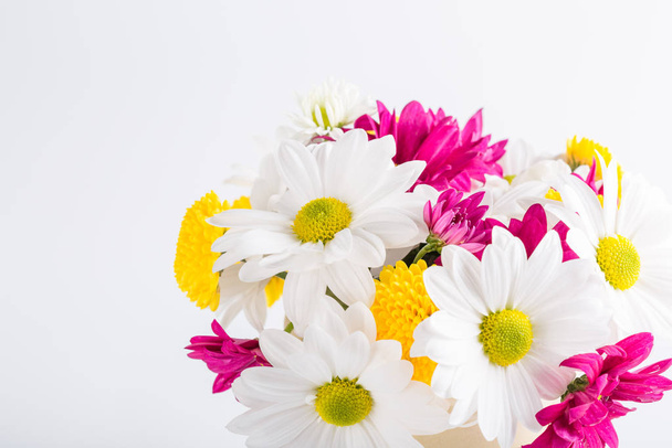 stock photo spring bouquet of chrysanthemum flowers floral background womens day